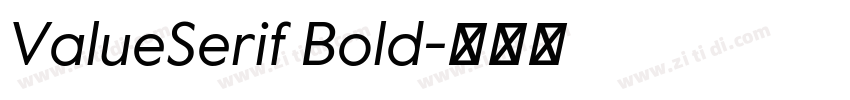 ValueSerif Bold字体转换